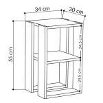 Κομοδίνο Passion pakoworld oak 34x30x55εκ Κομοδίνο Passion pakoworld oak 34x30x55εκ
