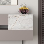 Μπουφές Roberta pakoworld μόκα-λευκό μαρμάρου 145x40x82εκ Μπουφές Roberta pakoworld μόκα-λευκό μαρμάρου 145x40x82εκ