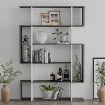 Βιβλιοθήκη MITO pakoworld σε χρώμα antique γκρι-λευκό 108.5x25.5x161εκ Βιβλιοθήκη MITO pakoworld σε χρώμα antique γκρι-λευκό 108.5x25.5x161εκ