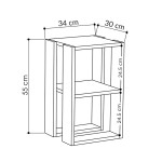 Κομοδίνο Passion pakoworld σε λευκή απόχρωση 34x30x55εκ Κομοδίνο Passion pakoworld σε λευκή απόχρωση 34x30x55εκ