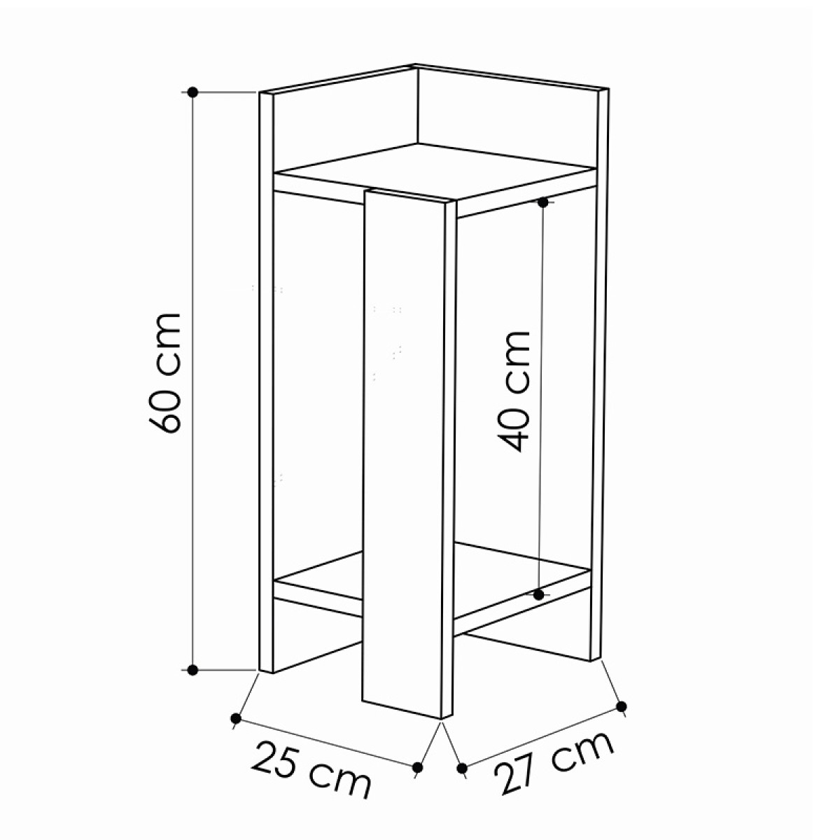 Κομοδίνο Immerse pakoworld σετ 2 τμχ. λευκό 27x25x60εκ Κομοδίνο Immerse pakoworld σετ 2 τμχ. λευκό 27x25x60εκ