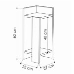 Κομοδίνο Immerse pakoworld σετ 2 τμχ. λευκό 27x25x60εκ Κομοδίνο Immerse pakoworld σετ 2 τμχ. λευκό 27x25x60εκ
