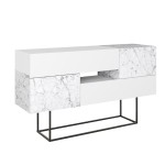 Μπουφές Roberta pakoworld μελαμίνης λευκό μαρμάρου 145x40x82εκ Μπουφές Roberta pakoworld μελαμίνης λευκό μαρμάρου 145x40x82εκ