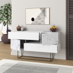 Μπουφές Roberta pakoworld μελαμίνης λευκό μαρμάρου 145x40x82εκ Μπουφές Roberta pakoworld μελαμίνης λευκό μαρμάρου 145x40x82εκ