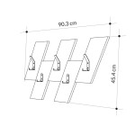Κρεμάστρα τοίχου Livy pakoworld λευκό μελαμίνης 75.2x1.8x45.3εκ Κρεμάστρα τοίχου Livy pakoworld λευκό μελαμίνης 75.2x1.8x45.3εκ