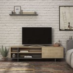 Σύνθετο σαλονιού Saloon pakoworld σε ανθρακί-oak απόχρωση 160x35.5x44εκ Σύνθετο σαλονιού Saloon pakoworld σε ανθρακί-oak απόχρωση 160x35.5x44εκ