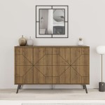 Μπουφές Dune pakoworld σε καρυδί απόχρωση 123x35x77.4εκ Μπουφές Dune pakoworld σε καρυδί απόχρωση 123x35x77.4εκ