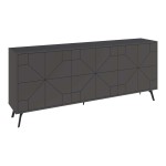 Μπουφές Dune pakoworld σε ανθρακί απόχρωση 181x35x77.4εκ Μπουφές Dune pakoworld σε ανθρακί απόχρωση 181x35x77.4εκ