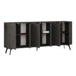 Μπουφές Dune pakoworld σε ανθρακί απόχρωση 181x35x77.4εκ Μπουφές Dune pakoworld σε ανθρακί απόχρωση 181x35x77.4εκ