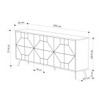 Μπουφές Dune pakoworld σε ανθρακί απόχρωση 181x35x77.4εκ Μπουφές Dune pakoworld σε ανθρακί απόχρωση 181x35x77.4εκ