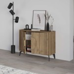 Μπουφές Gora pakoworld σε απόχρωση ανοιχτό καρυδί 110x35.6x82εκ Μπουφές Gora pakoworld σε απόχρωση ανοιχτό καρυδί 110x35.6x82εκ