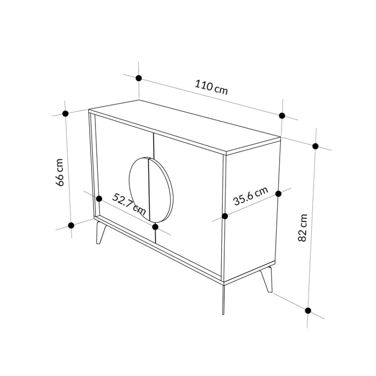 Μπουφές Gora pakoworld σε απόχρωση ανοιχτό καρυδί 110x35.6x82εκ Μπουφές Gora pakoworld σε απόχρωση ανοιχτό καρυδί 110x35.6x82εκ