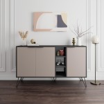Μπουφές Clara pakoworld σε μόκα-ανθρακί απόχρωση 142x35,6x83εκ Μπουφές Clara pakoworld σε μόκα-ανθρακί απόχρωση 142x35,6x83εκ