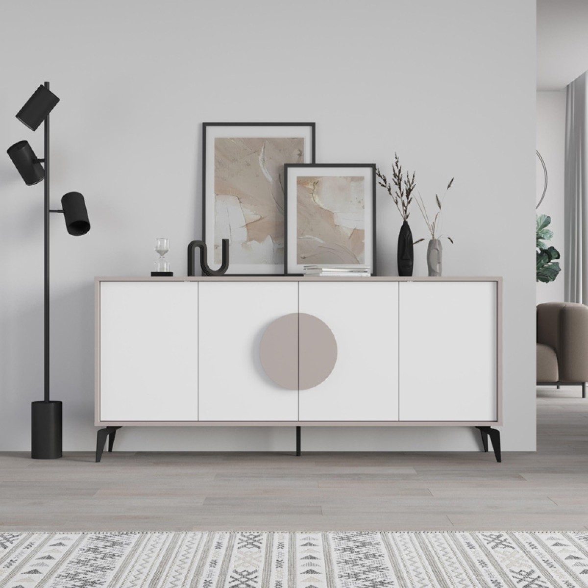 Μπουφές Gora pakoworld σε λευκή με μόκα απόχρωση 180x35.6x82εκ Μπουφές Gora pakoworld σε λευκή με μόκα απόχρωση 180x35.6x82εκ