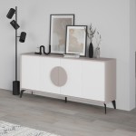 Μπουφές Gora pakoworld σε λευκή με μόκα απόχρωση 180x35.6x82εκ Μπουφές Gora pakoworld σε λευκή με μόκα απόχρωση 180x35.6x82εκ