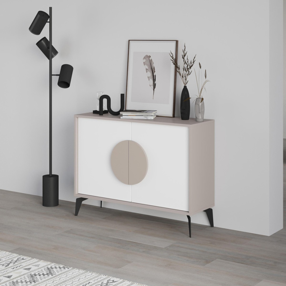 Μπουφές Gora pakoworld σε μόκα - λευκή απόχρωση 110x35.6x82εκ Μπουφές Gora pakoworld σε μόκα - λευκή απόχρωση 110x35.6x82εκ