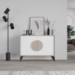 Μπουφές Gora pakoworld σε μόκα - λευκή απόχρωση 110x35.6x82εκ Μπουφές Gora pakoworld σε μόκα - λευκή απόχρωση 110x35.6x82εκ
