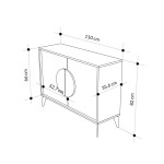 Μπουφές Gora pakoworld σε μόκα - λευκή απόχρωση 110x35.6x82εκ Μπουφές Gora pakoworld σε μόκα - λευκή απόχρωση 110x35.6x82εκ