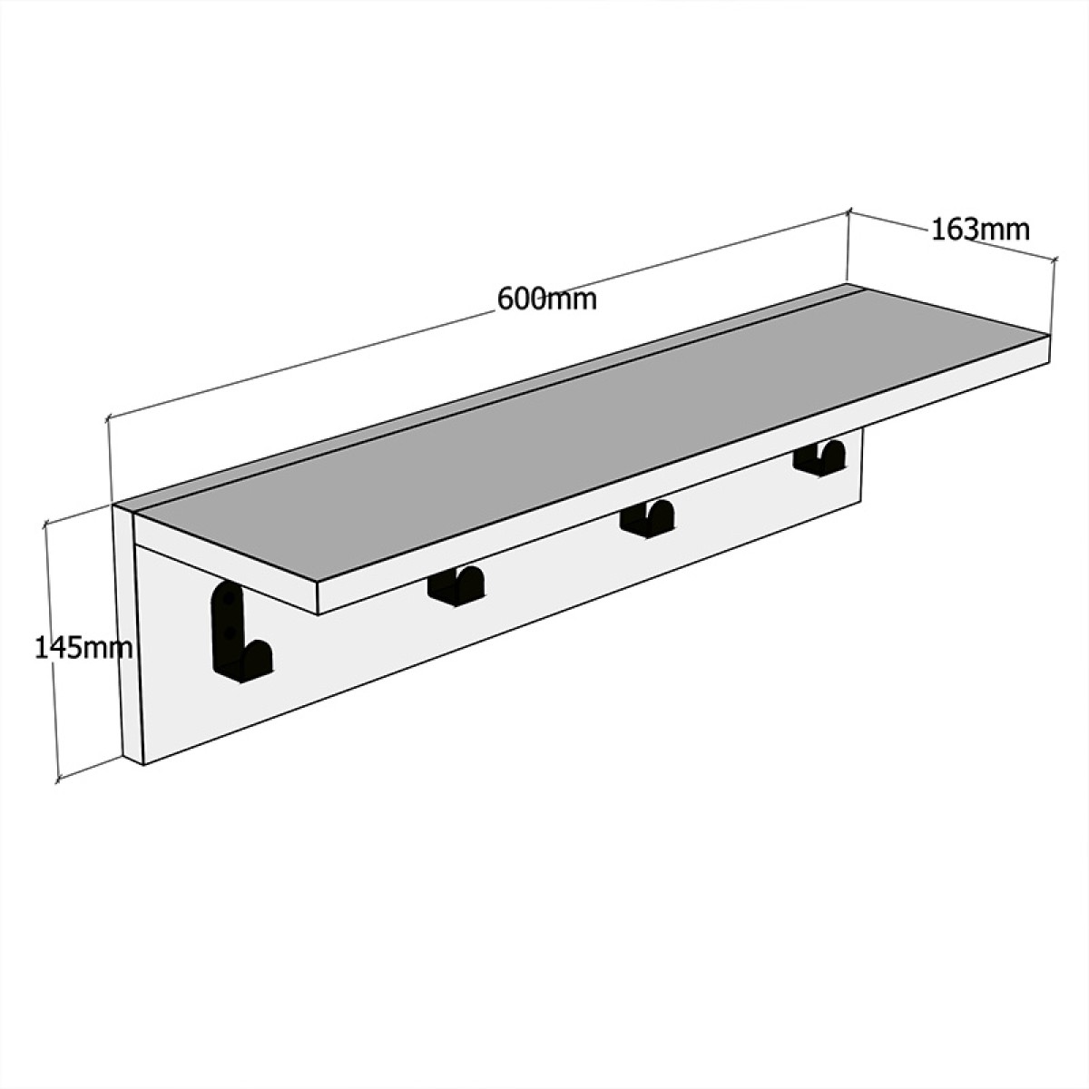 Κρεμάστρα Mulan pakoworld χρώμα λευκό 60x16x14.5εκ Κρεμάστρα Mulan pakoworld χρώμα λευκό 60x16x14.5εκ