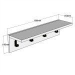 Κρεμάστρα Mulan pakoworld χρώμα λευκό 60x16x14.5εκ Κρεμάστρα Mulan pakoworld χρώμα λευκό 60x16x14.5εκ