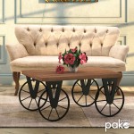 Τραπέζι σαλονιού Bike pakoworld χρώμα μαύρο-καρυδί 85x55x41εκ Τραπέζι σαλονιού Bike pakoworld χρώμα μαύρο-καρυδί 85x55x41εκ