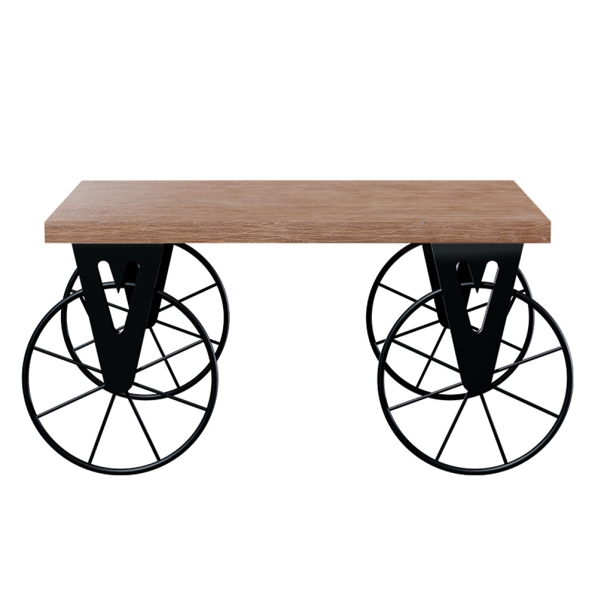 Τραπέζι σαλονιού Bike pakoworld χρώμα μαύρο-καρυδί 85x55x41εκ Τραπέζι σαλονιού Bike pakoworld χρώμα μαύρο-καρυδί 85x55x41εκ