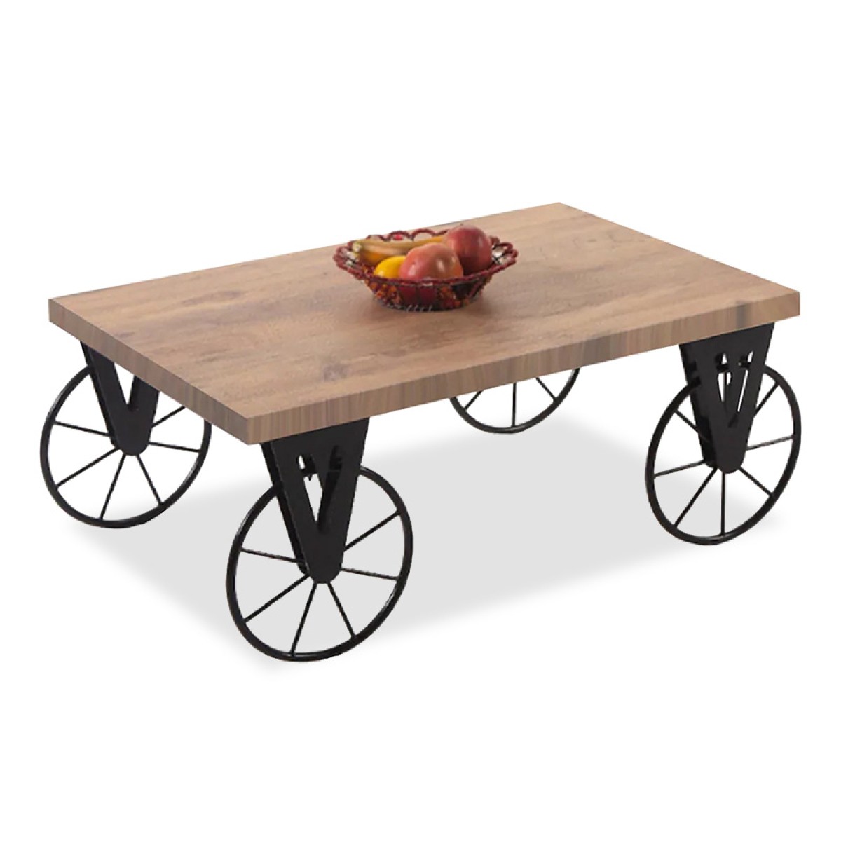 Τραπέζι σαλονιού Bike pakoworld χρώμα μαύρο-καρυδί 85x55x41εκ Τραπέζι σαλονιού Bike pakoworld χρώμα μαύρο-καρυδί 85x55x41εκ