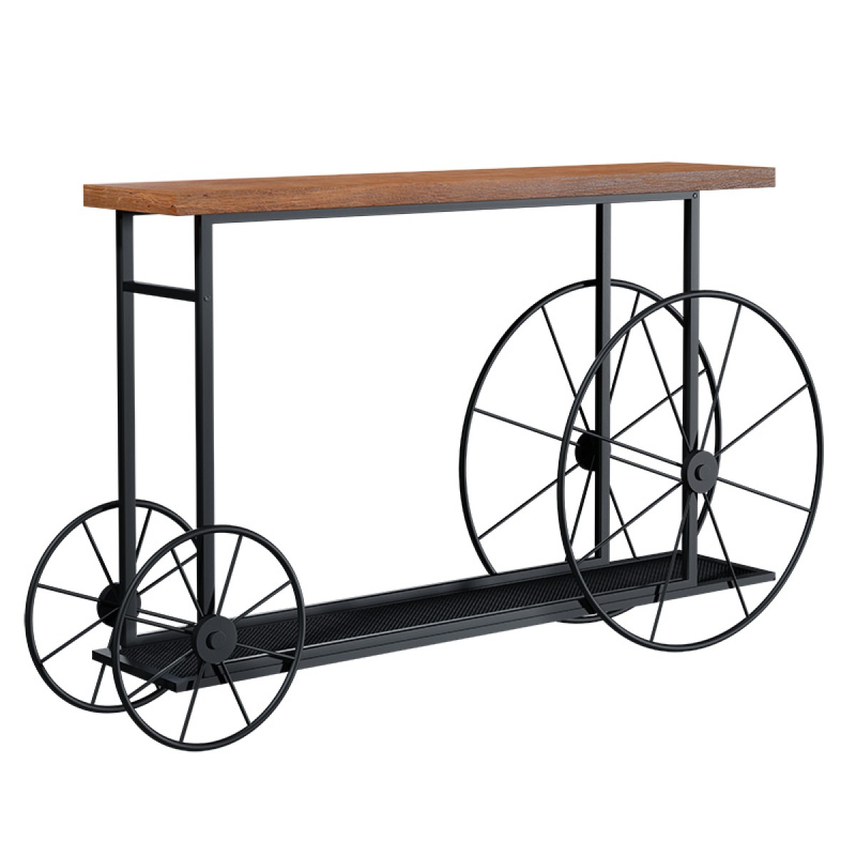 Κονσόλα Bike pakoworld χρώμα μαύρο-καρυδί 148x28x85εκ Κονσόλα Bike pakoworld χρώμα μαύρο-καρυδί 148x28x85εκ
