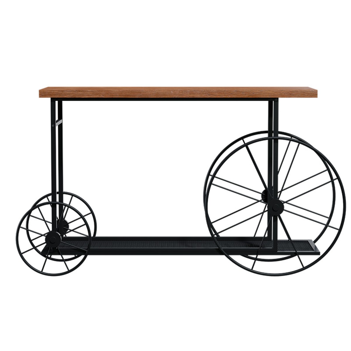 Κονσόλα Bike pakoworld χρώμα μαύρο-καρυδί 148x28x85εκ Κονσόλα Bike pakoworld χρώμα μαύρο-καρυδί 148x28x85εκ