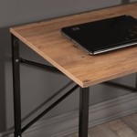 Γραφείο Zayn pakoworld χρώμα καρυδί - μαύρο 90x60x70εκ Γραφείο Zayn pakoworld χρώμα καρυδί - μαύρο 90x60x70εκ