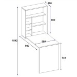 Γραφείο τοίχου ανοιγόμενο Ravin pakoworld λευκό 63x90x154εκ Γραφείο τοίχου ανοιγόμενο Ravin pakoworld λευκό 63x90x154εκ