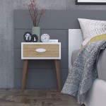 Κομοδίνο Laber pakoworld με ένα συρτάρι καρυδί-λευκό-sonoma 45x30x57.5εκ Κομοδίνο Laber pakoworld με ένα συρτάρι καρυδί-λευκό-sonoma 45x30x57.5εκ