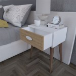 Κομοδίνο Laber pakoworld με ένα συρτάρι καρυδί-λευκό-sonoma 45x30x57.5εκ Κομοδίνο Laber pakoworld με ένα συρτάρι καρυδί-λευκό-sonoma 45x30x57.5εκ