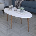 Τραπέζι σαλονιού Barton pakoworld λευκό-καφέ 90x45x40εκ Τραπέζι σαλονιού Barton pakoworld λευκό-καφέ 90x45x40εκ