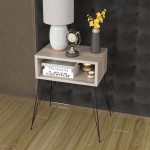 Κομοδίνο Naida pakoworld γκρι-μπεζ-μαύρο 45x30x59εκ Κομοδίνο Naida pakoworld γκρι-μπεζ-μαύρο 45x30x59εκ