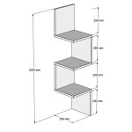 Ραφιέρα γωνιακή τοίχου Insta pakoworld λευκό 25x25x105,5εκ Ραφιέρα γωνιακή τοίχου Insta pakoworld λευκό 25x25x105,5εκ