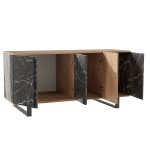 Μπουφές Amanda pakoworld καρυδί-μαύρο 160x40x78.5εκ Μπουφές Amanda pakoworld καρυδί-μαύρο 160x40x78.5εκ