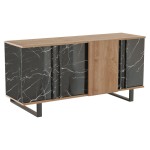Μπουφές Amanda pakoworld καρυδί-μαύρο 160x40x78.5εκ Μπουφές Amanda pakoworld καρυδί-μαύρο 160x40x78.5εκ