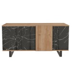 Μπουφές Amanda pakoworld καρυδί-μαύρο 160x40x78.5εκ Μπουφές Amanda pakoworld καρυδί-μαύρο 160x40x78.5εκ