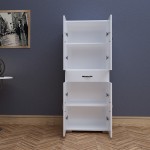 Ντουλάπα-στήλη Milou pakoworld λευκό 59x34.5x140εκ Ντουλάπα-στήλη Milou pakoworld λευκό 59x34.5x140εκ
