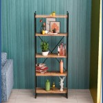 Βιβλιοθήκη Baker pakoworld καρυδί-μαύρο 66x34x180εκ Βιβλιοθήκη Baker pakoworld καρυδί-μαύρο 66x34x180εκ