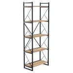 Βιβλιοθήκη Baker pakoworld καρυδί-μαύρο 66x34x180εκ Βιβλιοθήκη Baker pakoworld καρυδί-μαύρο 66x34x180εκ