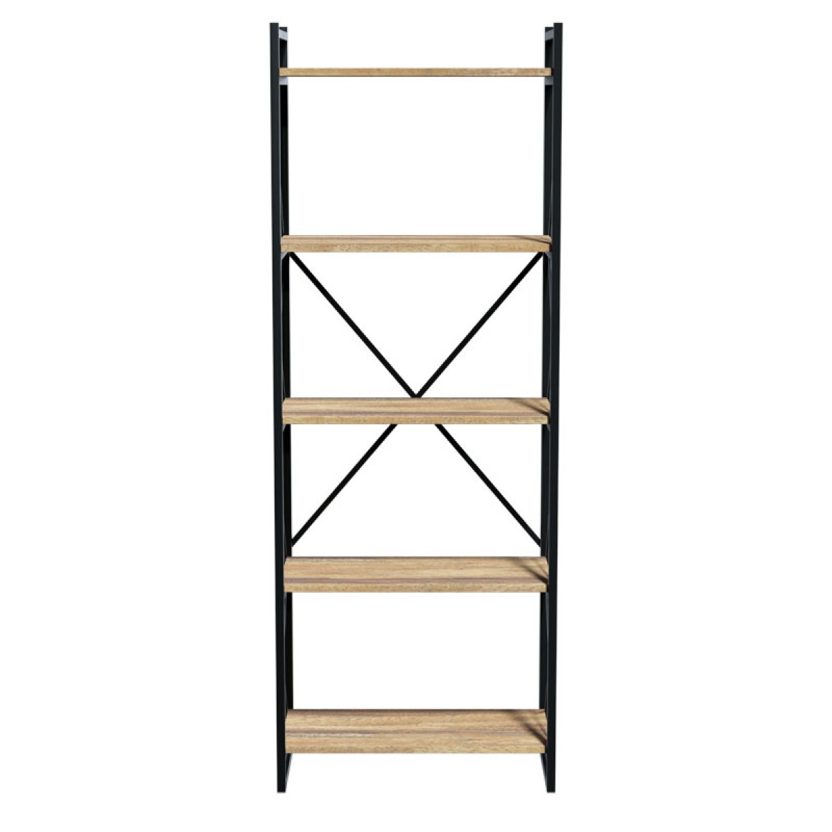 Βιβλιοθήκη Baker pakoworld καρυδί-μαύρο 66x34x180εκ Βιβλιοθήκη Baker pakoworld καρυδί-μαύρο 66x34x180εκ