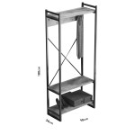 Έπιπλο εισόδου Baker pakoworld καρυδί-μαύρο 90x34x180εκ Έπιπλο εισόδου Baker pakoworld καρυδί-μαύρο 90x34x180εκ