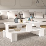 Τραπέζι σαλονιού Olly pakoworld λευκό 120x60x47εκ Τραπέζι σαλονιού Olly pakoworld λευκό 120x60x47εκ