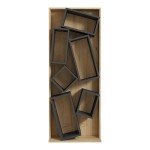 Βιβλιοθήκη Jamey pakoworld φυσικό-ανθρακί 60x24x153,6εκ Βιβλιοθήκη Jamey pakoworld φυσικό-ανθρακί 60x24x153,6εκ