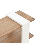 Έπιπλο τηλεόρασης Salon pakoworld χρώμα καρυδί-λευκό 120x25x37εκ Έπιπλο τηλεόρασης Salon pakoworld χρώμα καρυδί-λευκό 120x25x37εκ