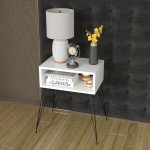 Κομοδίνο Naida pakoworld λευκό μελαμίνης 45x30x59εκ Κομοδίνο Naida pakoworld λευκό μελαμίνης 45x30x59εκ