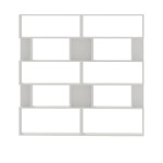 Βιβλιοθήκη Booky pakoworld 12 ραφιών λευκό μελαμίνης 180x20x175εκ Βιβλιοθήκη Booky pakoworld 12 ραφιών λευκό μελαμίνης 180x20x175εκ