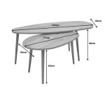 Τραπέζι σαλονιού Monty pakoworld καρυδί μελαμίνης 116x46x46εκ Τραπέζι σαλονιού Monty pakoworld καρυδί μελαμίνης 116x46x46εκ